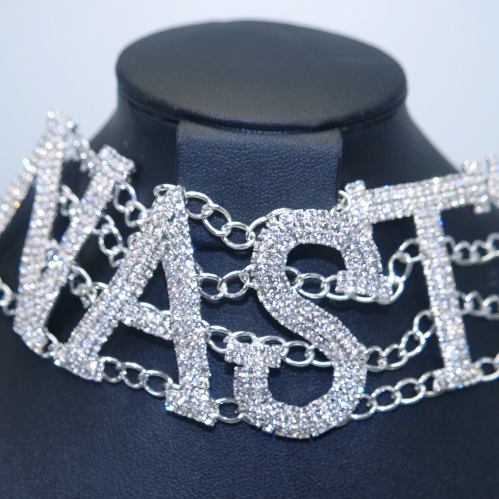 NASTY Rhinestone Choker - Picture 2 of 2